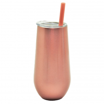 500291- ROSE GOLD 6OZ CHAMPAGNE FLUTE TUMBLER